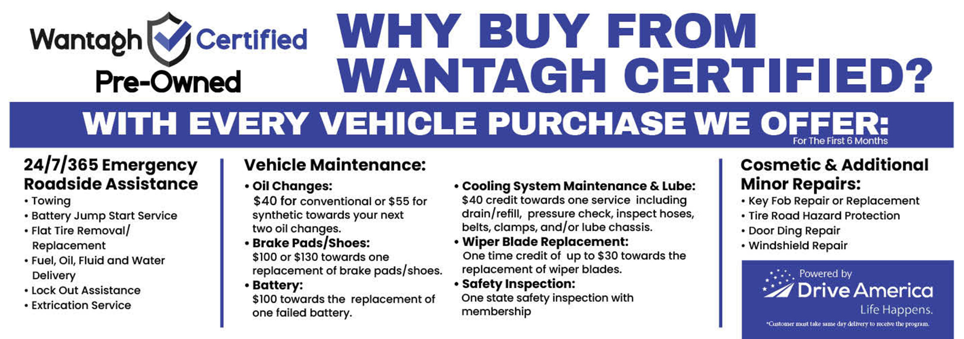 Why buy from wantagh certified?